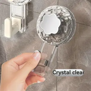 1pc Bathroom rotating vacuum suction cup hook, bathroom wall no drilling, strong and traceless adhesive hook, towel and clothing hook