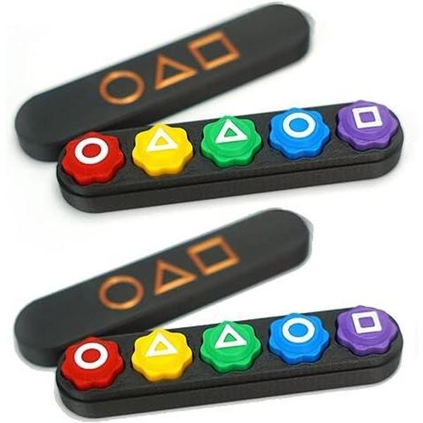 🎉2PCS【Gonggi Game Set】With Lid for Easy Storage&Carry|Fillable Pieces for Adjustable Weight|Squid Gonggi Korean Game|Perfect Party Game&funny Durable