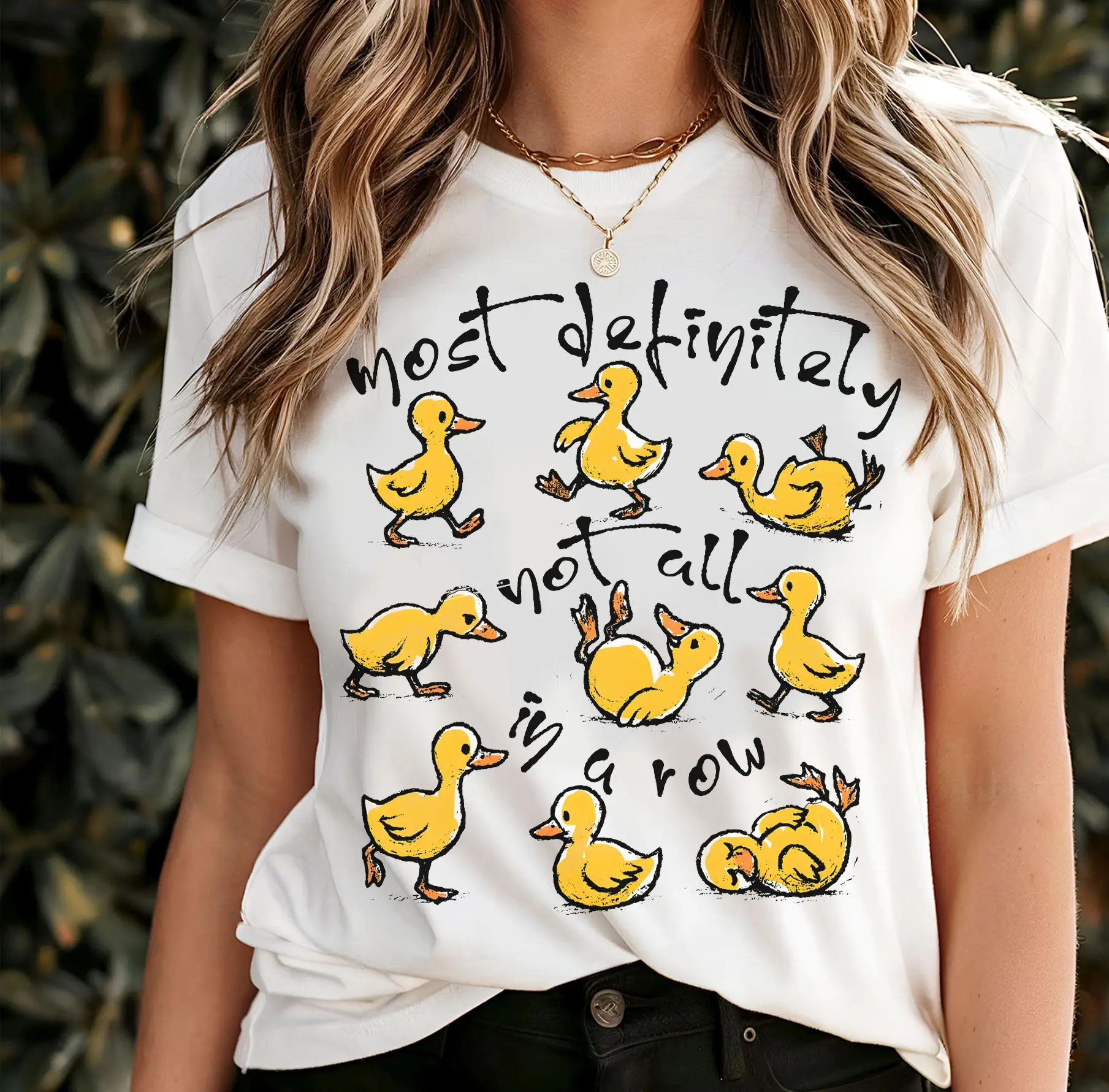 Funny Ducks Not All In a Row Sarcastic Shirt, Snarky Funny Mental Health Cute Duck Tee, Funny Animal Motivational Sarcasm Gift