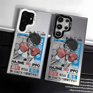 Hajime No Ippo Manga Art for Boxing Fans Aesthetic Design Pattern Casing For iphone 16 15 14 13 12 11 XS 7 8 Plus ProMax Samsung S22 S23 S24 S25 PLUS ULTRA Flaunt Mobile Phone CaseHard TPU PET PC Black Shockproof Fashion Anti-scratch Smartphone Cover