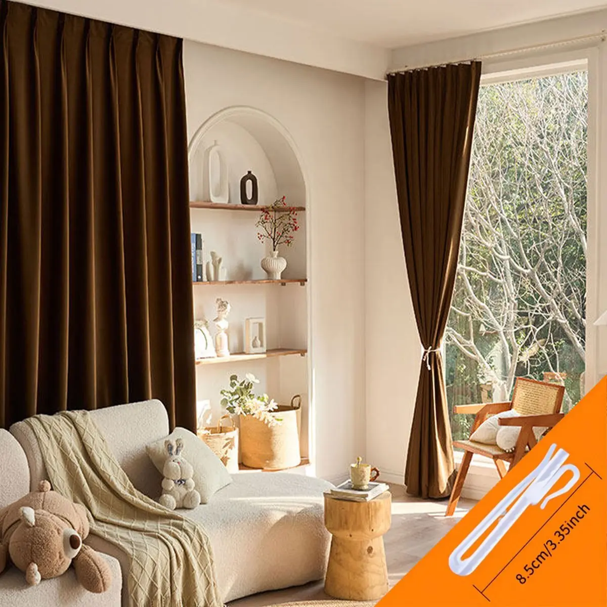 2pcs Luxury Velvet Curtains, Thick Light Blocking Fabric, Blackout Bedroom Curtains, Window Curtains, Versatile Bedroom Living Room Decor, No Sheer Curtain Included