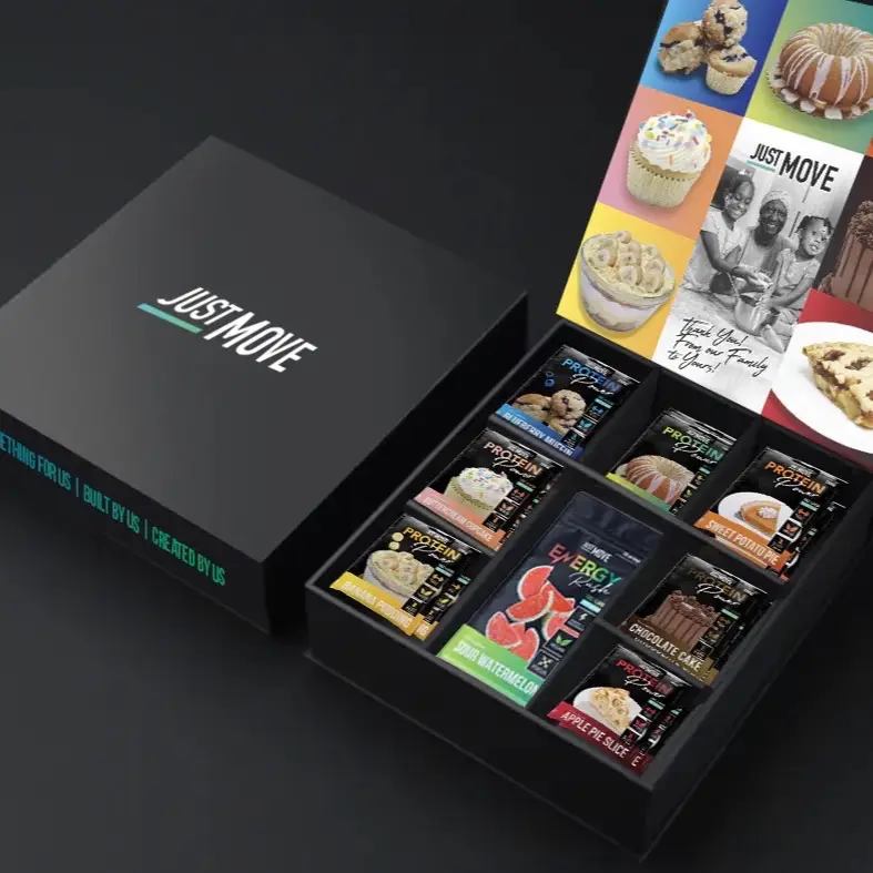 Just Move Protein Variety Box - 21 Protein Packs - 7 Flavors, 1 Pre Workout, Vegan (Plant Based) Organic, Free from Dairy, Soy, Peanut, Gluten, Keto,