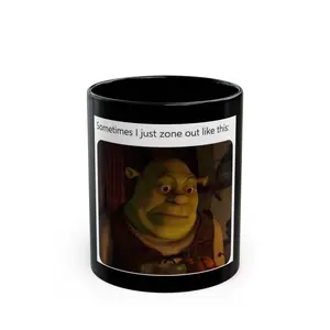 Funny Shrek Mug - Black Coffee Cup for Dreamers, Unique Gift for Friends, Humor Drinkware for Coffee Lovers, Birthday, Housewarming