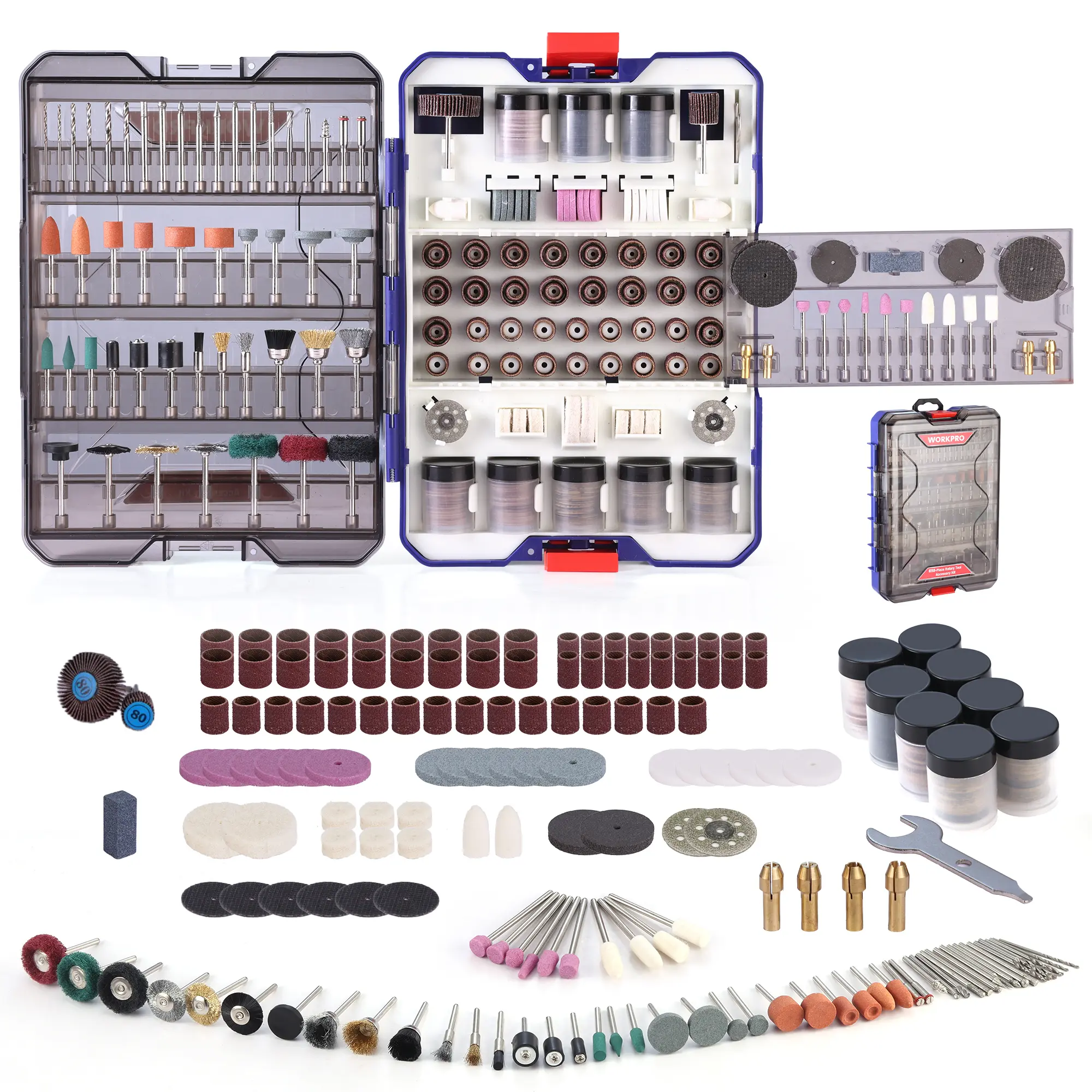 #Summersales WORKPRO Rotary Tool Accessories Kit, Rotary Tool Bits for Easy Cutting, Sanding, Grinding, Carving, Polishing, Drilling and Engraving