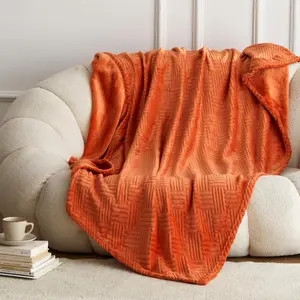 Burnt Orange Throw Blanket for Couch-Super Soft  Blankets for Women 50x70 Inches Cozy Lightweight Flannel Fleece Blanket for  Decor(Brick)