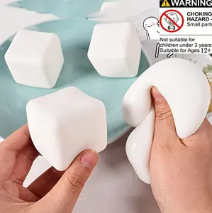 1pc Moldable Slow Rebound Tofu Squeeze Toy, Creative Realistic Tofu Stress Relief Fidgeting Toy, Squishies, Birthday Gift, Christmas Party Favor, Stress Relief Tools, Squishy Fidgets