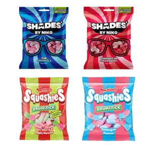 UK Candy - Best Sellers 4 Pack Shades By Niko Orignal, Shades By Niko Strawberry, Sour Cherry And Apple Squashies, Bubblegum Squashies