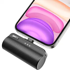 iWALK Portable Charger with Built in Plug, 3350mAh Tiny Power Bank Small Battery Pack Compatible with iPhone 14/14 Pro/13/13 Pro/12/12 Pro/11/XR/XS/X/8/7/6,AirPods,(2pack,Black and White)