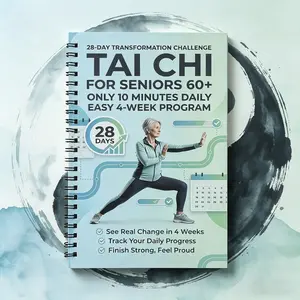 28-Day Exercise Plan for Seniors, Tai Chi Walking for Weight Loss, Chair Support, Low-Intensity, Balance Improvement, Outdoor Friendly, Healthy