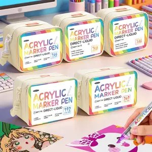 Professional Art Markers Set, 108/132/168/192/240 Colors, Soft Tip, Large Capacity, Multi-Material Drawing Tools, Back-To-School Season