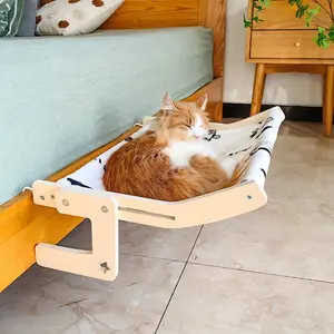 All-Season Cat Hammock Bed - Detachable, Cozy Window Perch For Cats, Warm Winter Pet Lounger