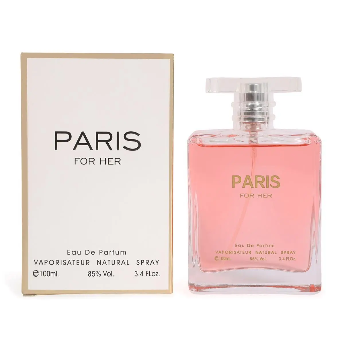 Paris For Her Eau de Parfum Natural Spray Perfume for Women 100ml/3.4fl.oz - Fragrance for Women -