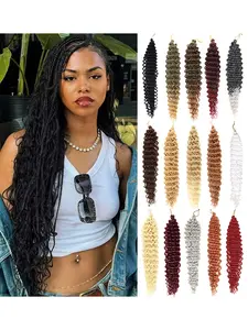 Synthetic African Curl Hook Hair Deep Wave Wig, Loose Fiber Synthetic Hair, Voluminous Braided Hair Extension, Easy-To-Use Hair Accessory, Synthetic Hair Pieces