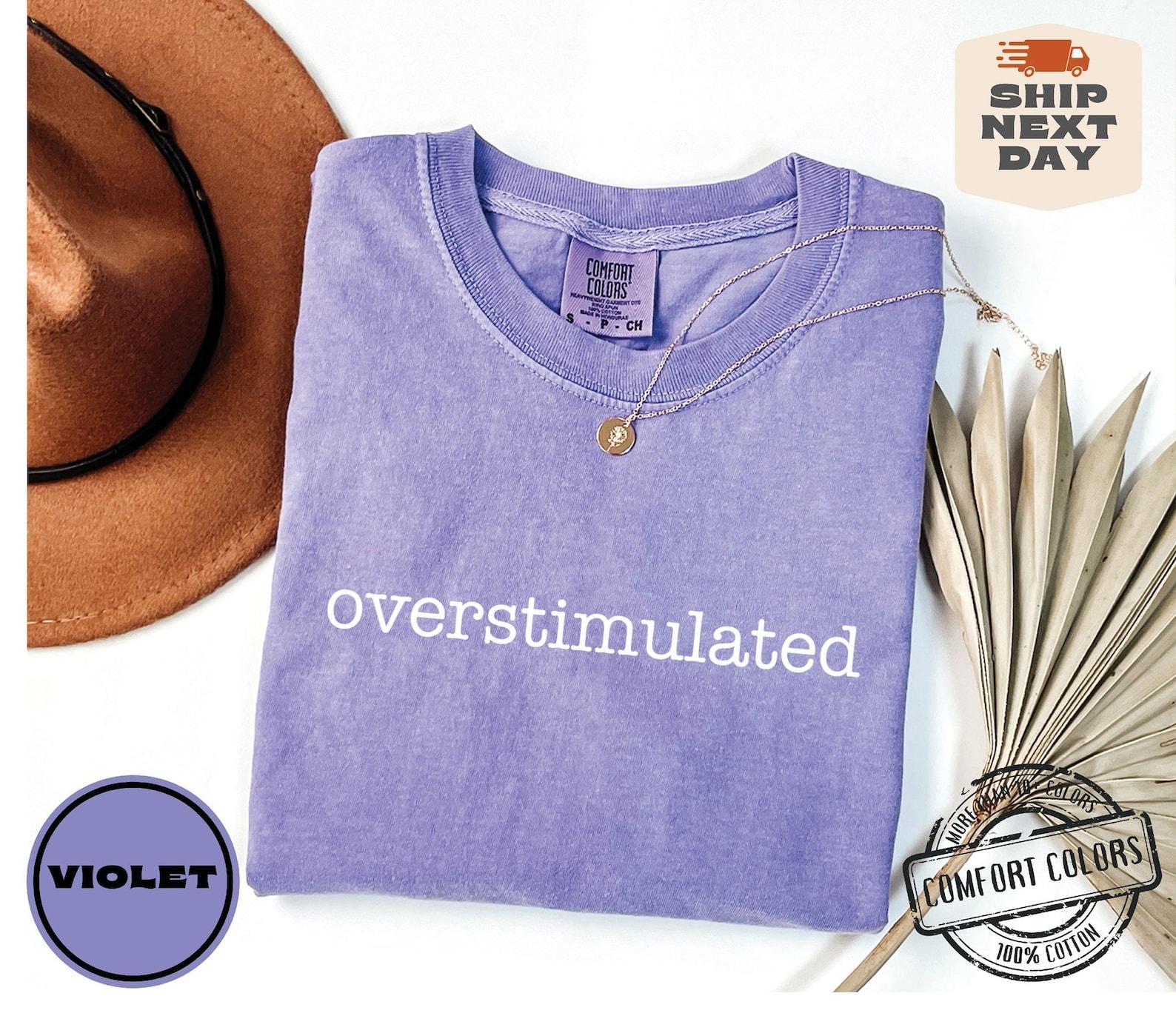 Comfort Colors Overstimulated T-Shirt, Funny Cowboy Frog Graphic Tee, Gen Z Anxiety Humor Shirt, Weirdcore Sarcastic Outfit