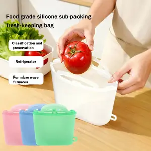 FreshSeal Reusable Leakproof Airtight Kitchen Food Bags, Reusable Preserving Containers for Food Storage