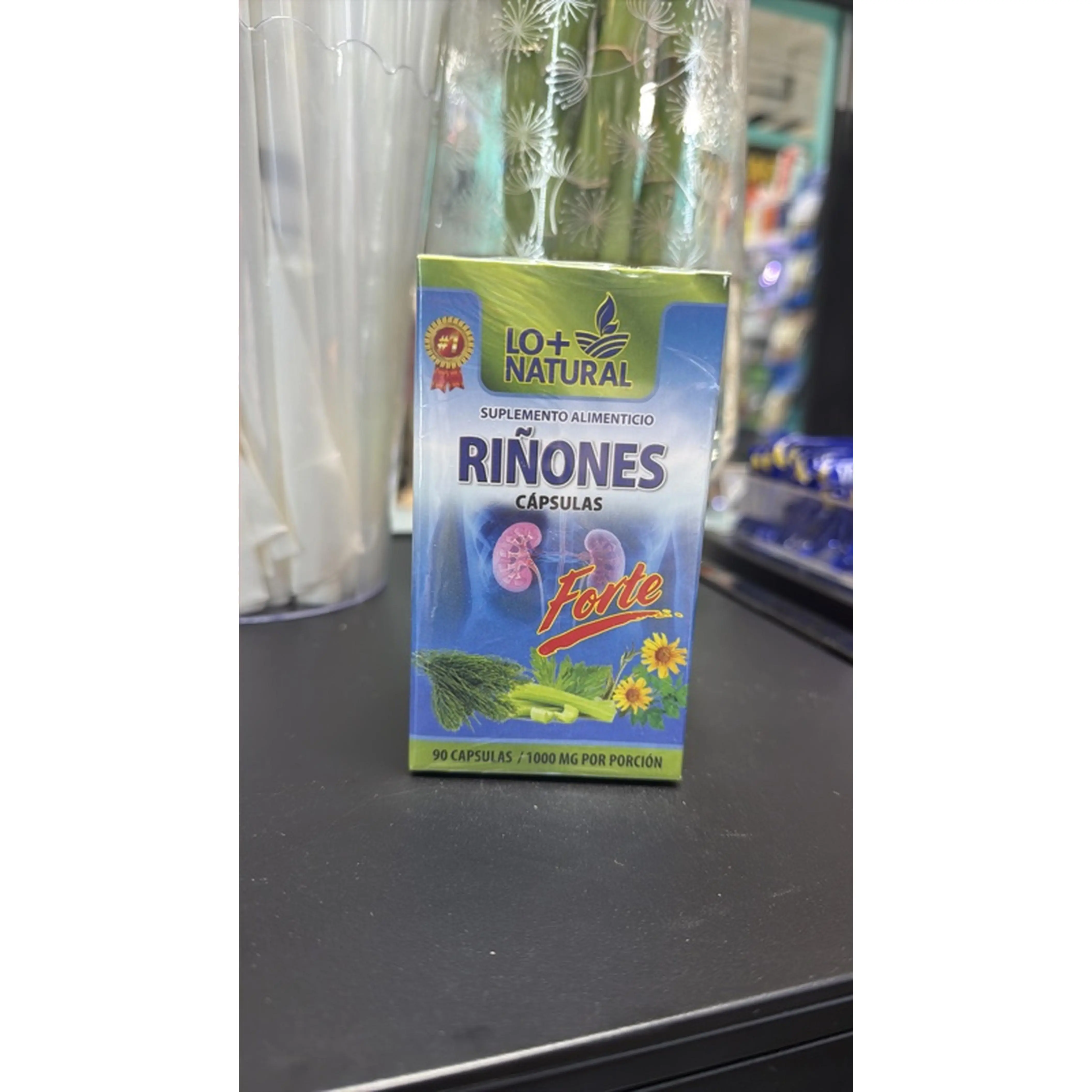Lo+ Natural Riñones Forte Capsules 90 Count 1000 MG Per Serving for Kidney Health Support