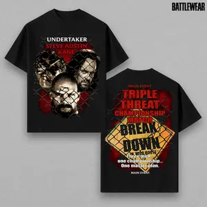 Triple Threat Championship Match WWE Legend Premium Wrestling T Shirt 100% Cotton T-Shirt Army, Team Xtreme Shirt, WWE Fans Shirt, WWE Event Outfit