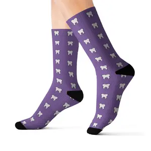 Purple Teeth Dental Sublimation Socks