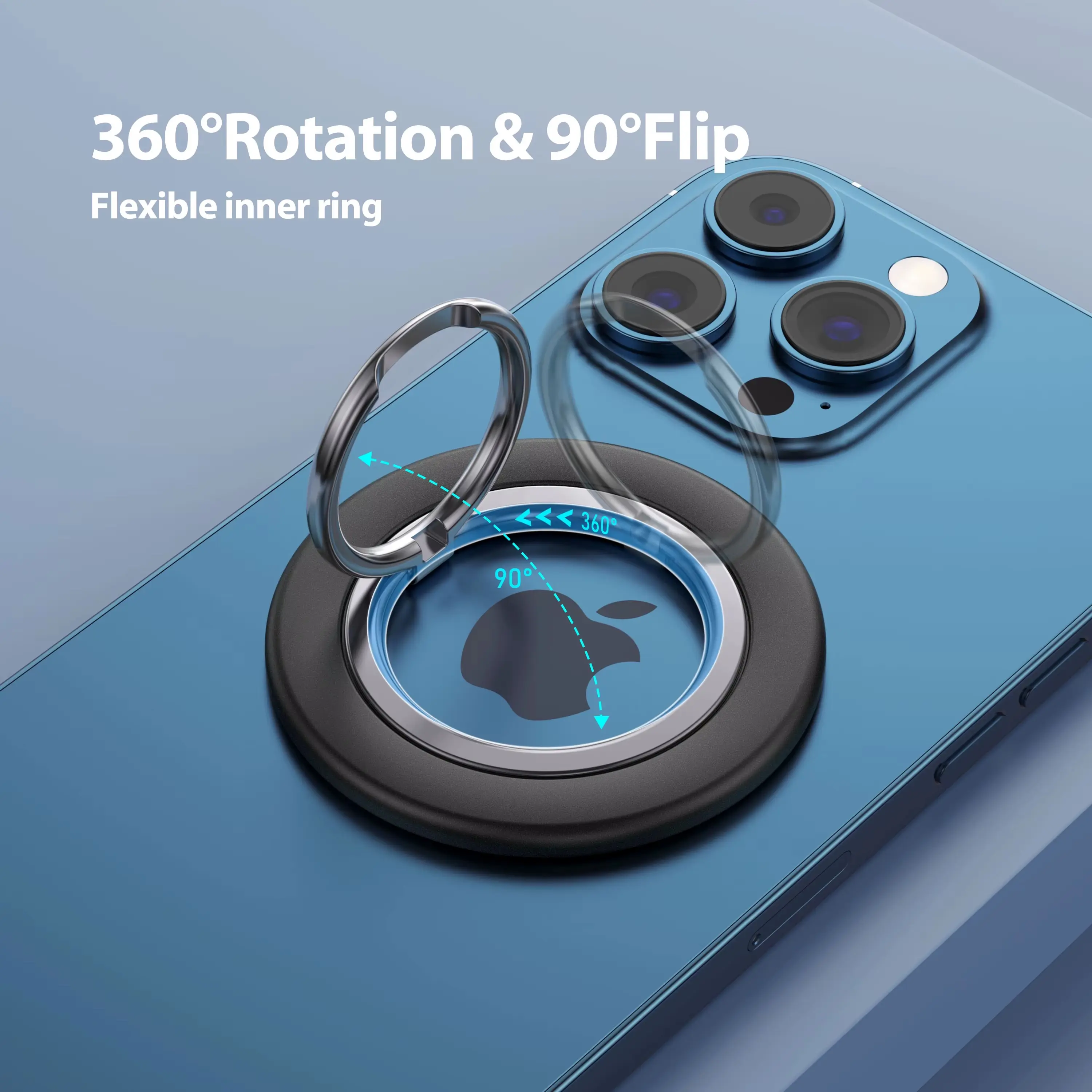 Magnet Finger Rings 1pcs 360 Degree Rotational Magnetic Phone Finger Ring Grip for All ...