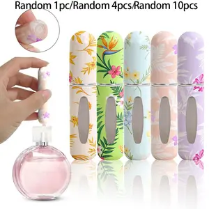 Tropical Rainforest Series Fragrance Bottles, 5ML Mini Refillable Perfume Atomizers, Portable Compact Spray for Travel & Parties, Gift