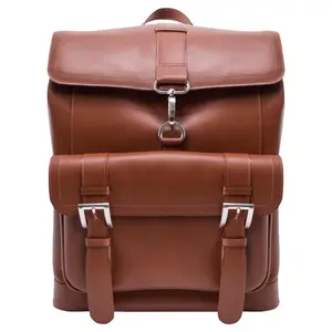 Mcklein  Hagen Leather Laptop Backpack, Brown