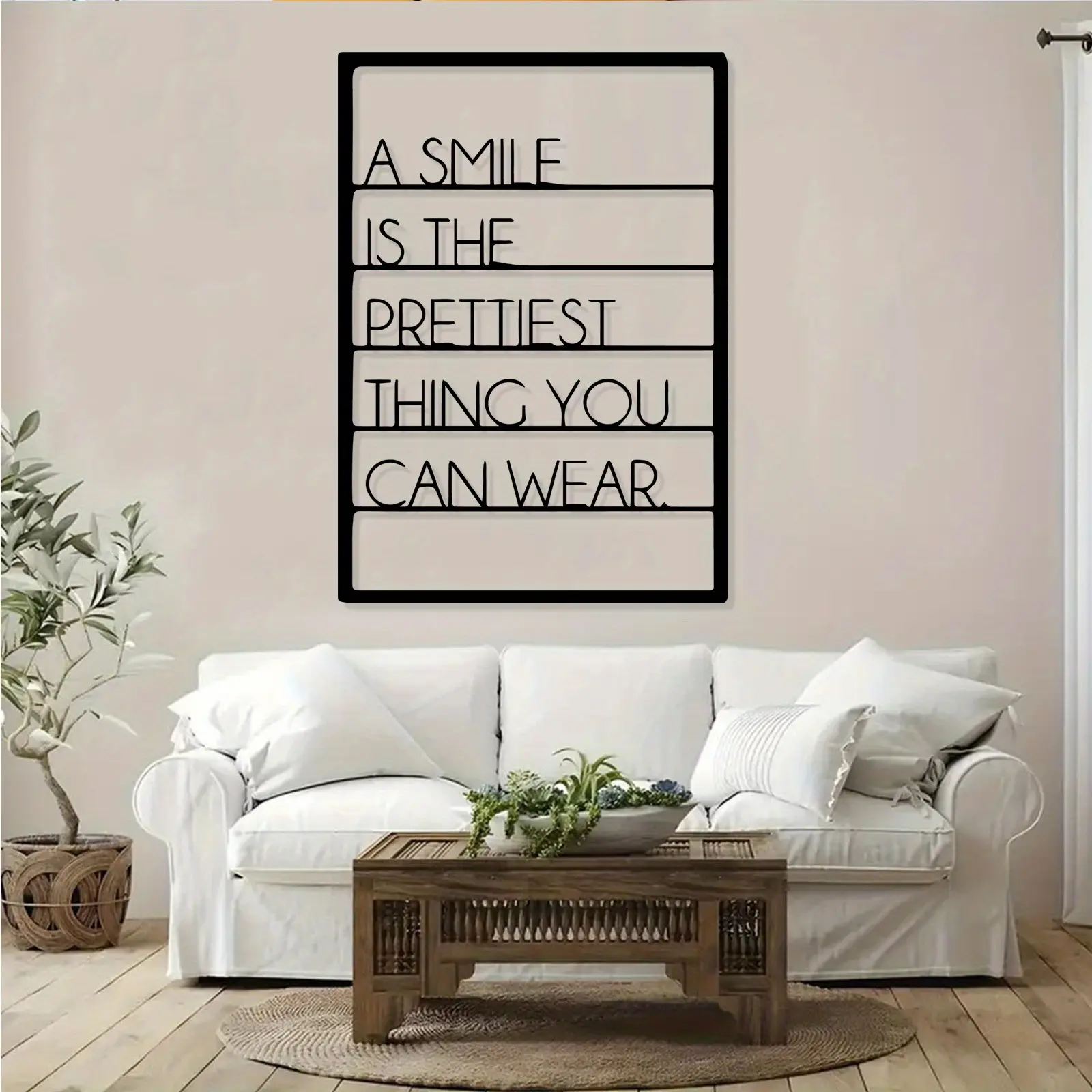 1 piece of retro smiling metal wall decoration, Inspirational Wall Art - black and white inspirational quotes, dental clinic decoration, orthodontist gift, powder coated iron home and office decoration, exquisite craftsmanship, retro style, Room decor