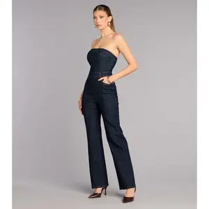 Polished Fit Denim Jumpsuit Polished Fit Denim Jumpsuit