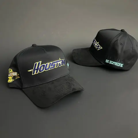 Black Metallic Houston SnapBack Hat