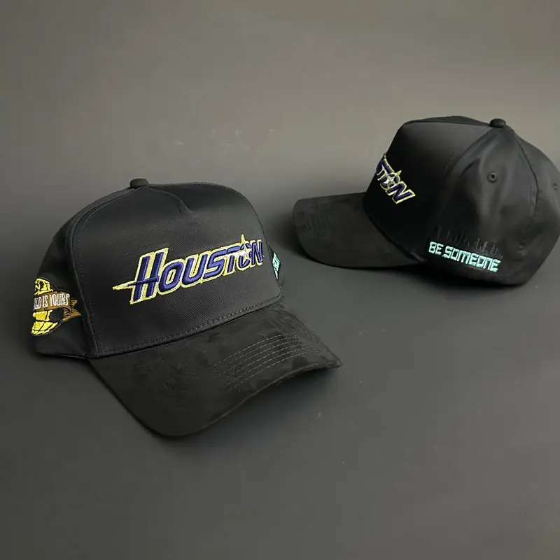 Black Metallic Houston SnapBack Hat