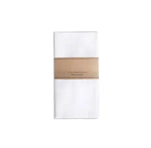 Men's Handkerchiefs, 100% Soft Cotton, White Classic Handkerchiefs, Pack of 12