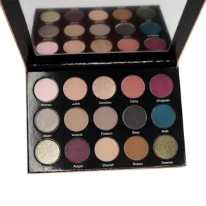 Enduring Love Eyeshadow Palette, 15 Shadows in browns, blues, greens, and pinks Makeup Matte, eye shadow, teal, red, purple, pink, brown, neutral