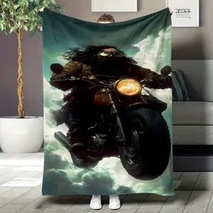 Batman-themed moonlight bat swarm background blanket, a must-have for home use, perfect Valentine's Day gift.