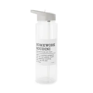 "Homework Houdini" Tritan Water Bottle – Funny Student Definition Bottle with Straw Lid