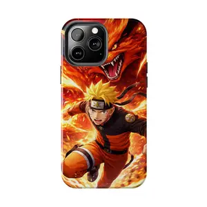 Electric Aura Warrior Case - Neon Energy Burst Anime Style - Phone Cover for iPhone 7-17 Pro Max / for Samsung S21-S25 Ultra