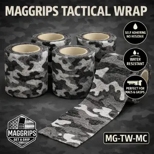 MagGrips Tactical Wrap 5-Roll Pack Self-Adhesive No Residue Water-Resistant Grips & Accessories