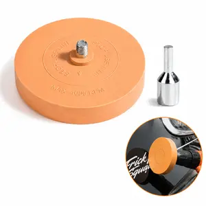 Magic Eraser Decal Eraser Wheel Pin Stripe Removal Tool 1 Pack  Black Rubber Wheel with Adapter with Electric Drill Heavy-Duty Sticker And Adhesive Remover for Cars, Walls, And Surfaces