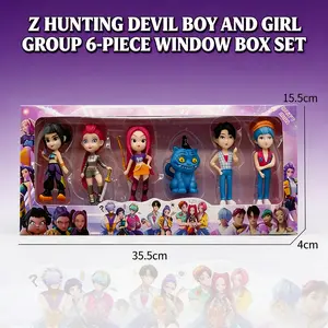 K-POP Demon-Hunting Girl Group Figurine Gift Box — Mira, Zoe, and Lumi Doll Models & Collectible Figures. The Ideal Gift for Collectors and Fans.