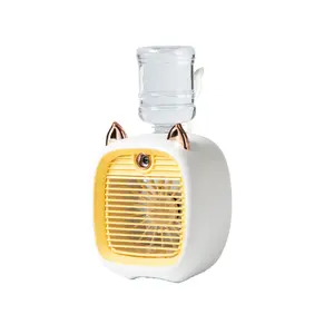 Summer appliance: Little Fox fan, high aesthetic value, humidifying and hydrating, rechargeable, with spray function, comes with Nezha stickers