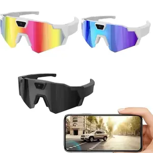 Smart POV Baseball Outdoor Active Glasses with Camera for Men Women Anti-Glare Lightweight Sports Eyeglasses 1080 Full HD Recording for Running Cycling Hiking Device Wearable Video Photo Capture Hands-Free Convenience Water Resistant