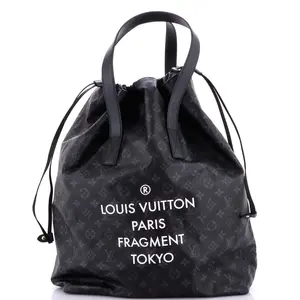 Pre-owned Louis Vuitton Canvas Coated Tote Bags REBAG Cabas Light Drawstring Bag Flash Fragment Monogram Eclipse Canvas by Rebag