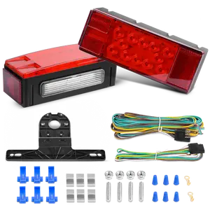 Nilight Submersible Low Profile Rectangular LED Trailer Light Kit (Pair)