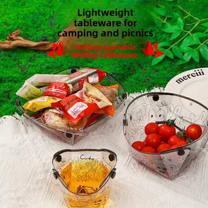 Tableware set Ultra-light Outdoor Tableware Set, Foldable Coffee Dripper, Water Cup, Portable Bowl, Multi-purpose Combined Plate & Dish Set