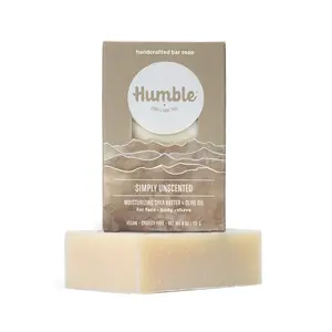 Humble Brands Simply Unscented Bar Soap, Moisturizing & Handcrafted, Vegan 4oz