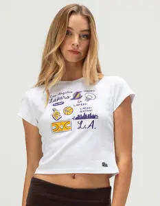 HYPE AND VICE Los Angeles Lakers Womens Baby Tee