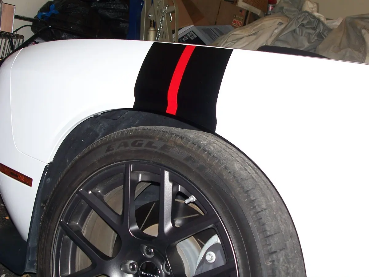 4" 3.5 " 2 Color Fender Hash Mark Stripes FIT ALL Model 2010- UP Dodge Challenger
