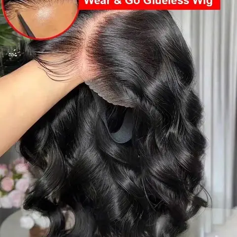 Body Wave Glueless Wigs Brazilian Pre Cut 13X4 Drawstring Glueless Hd Lace Wigs 14-36 Inches 6X4/5x5 Lace Closure Human Hair Wig For Women Pre Plucked Real Human Hair Ready To Wear Wig 180 Density, Lace Frontal Wig, Glueless Wigs Human Hair