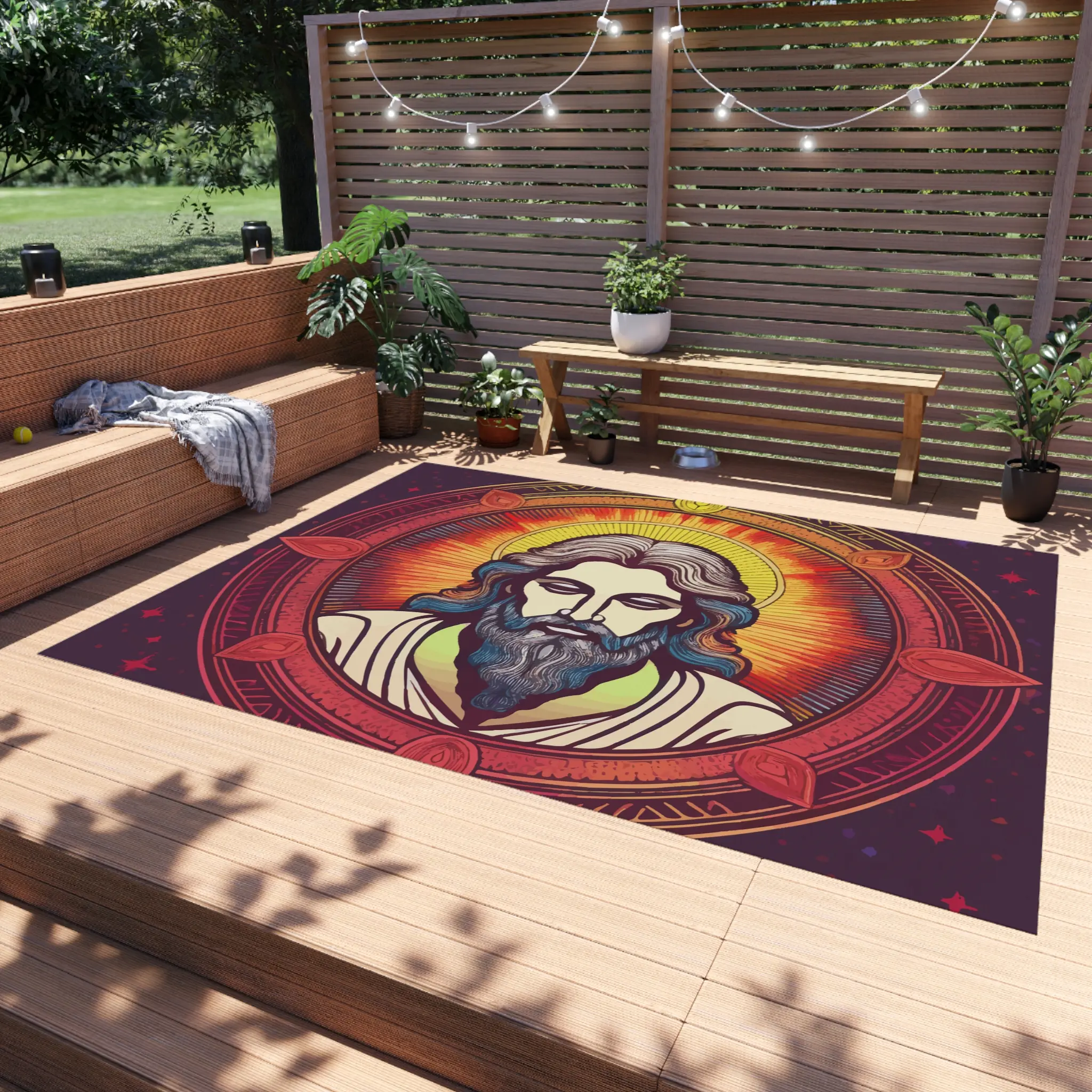Jesus - Outdoor Area Art Rug Christmas Gift