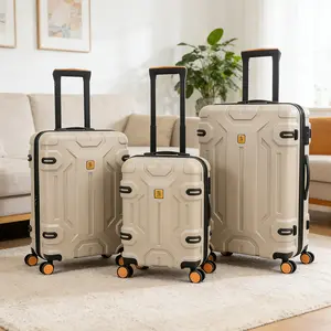 3 Pcs 20/26/30 Inch Hardside Luggage Set | Durable ABS Suitcase with TSA Lock, 360° Silent Spinner Wheels, Expandable Wet-Dry Separated Interior for Travel & Business Trips