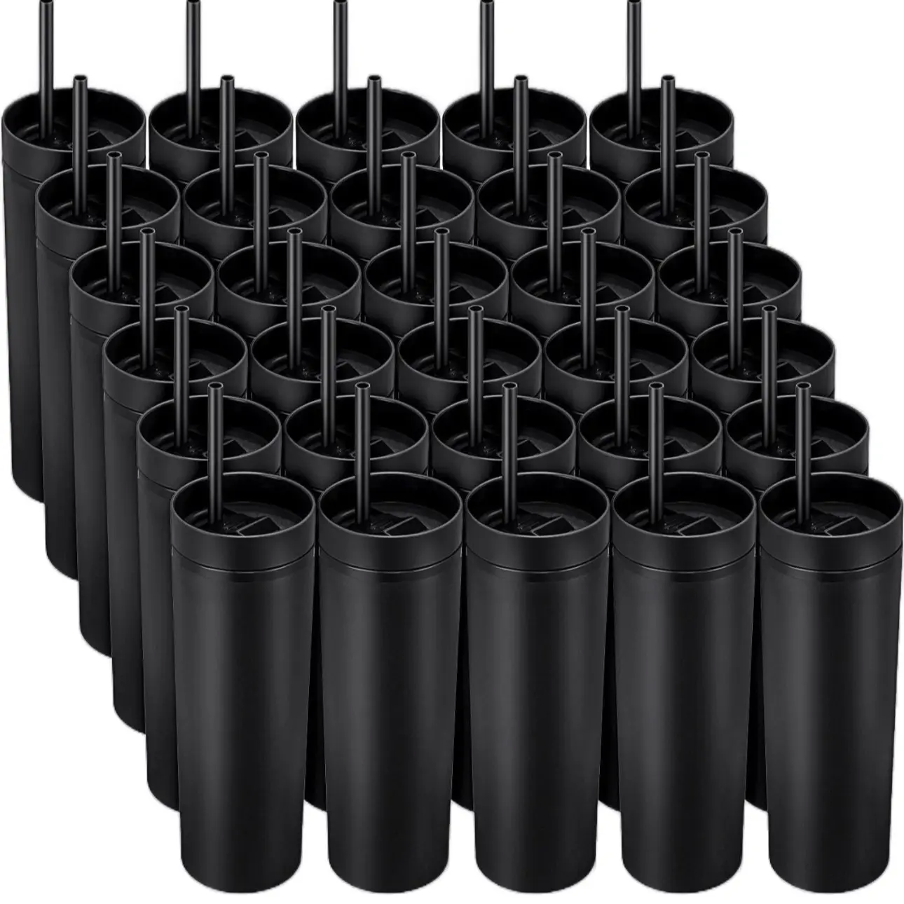 WHOLESALE 25 pieces Skinny Tumbler with Lid and Straw, 16 oz Matte Acrylic  Tumbler Insulated Double Wall Plastic Reusable Cups Vinyl Customized DIY  Gifts for Parties, Birthday, Home, Office Drinkware - TikTok Shop