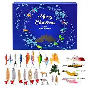 2025 Christmas Countdown Calendar for Men, 24 Day Fishing Gear & Lures Set, Christmas Viral Gift for Dad Boyfriend, Angler Advent Box with Tools, Xmas Surprise